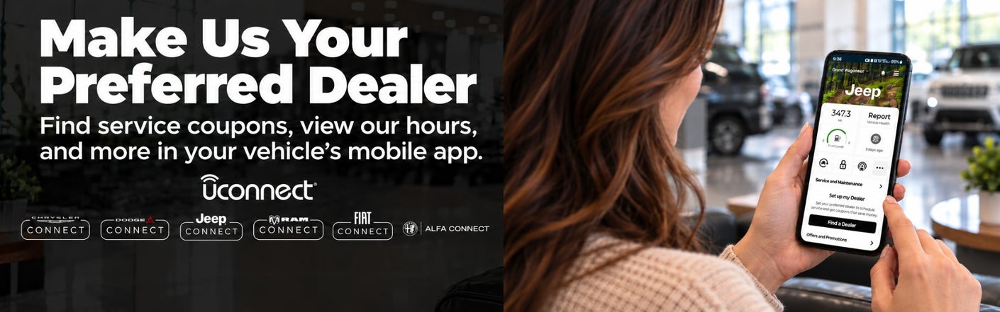 uconnect® make us your preferred dealer | Laura Chrysler Dodge Jeep Ram in Sullivan MO