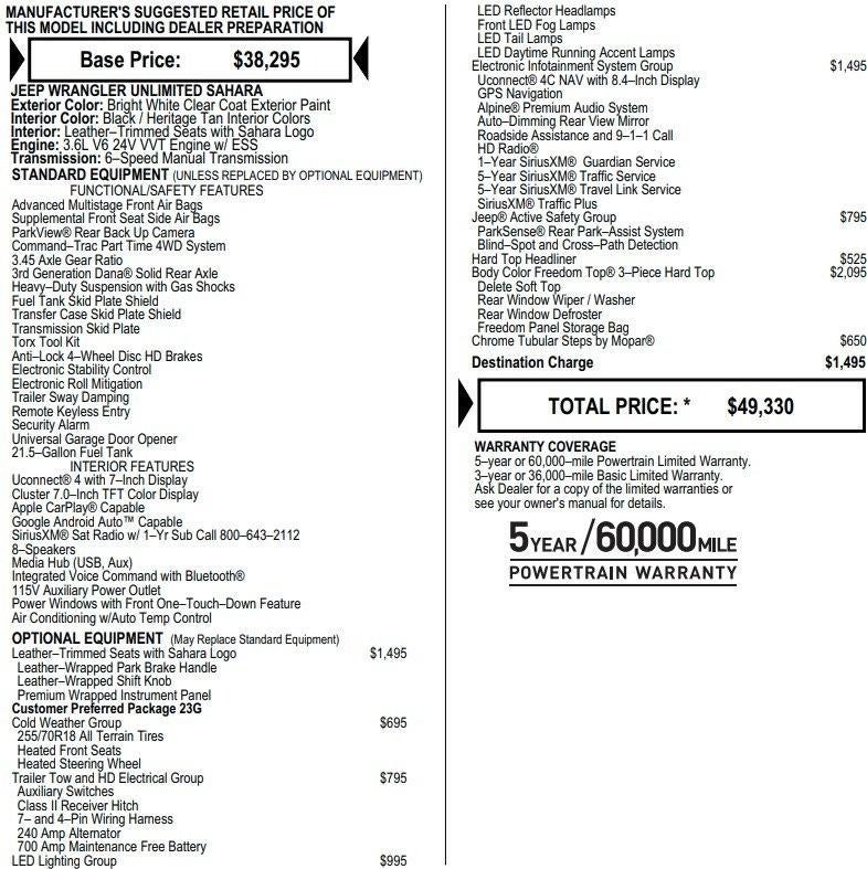 2018 Jeep Wrangler Unlimited Sahara