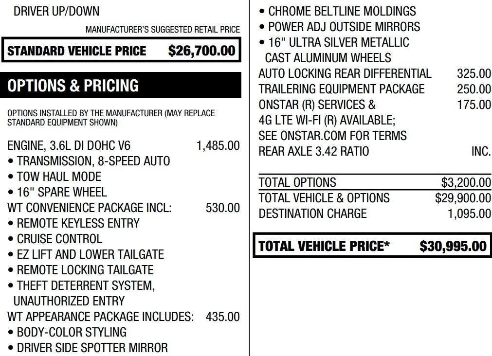 2020 Chevrolet Colorado 2WD Work Truck
