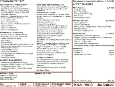 2019 Genesis G70 3.3T Advanced