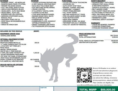 2024 Ford Bronco Everglades 4 Door Advanced 4x4