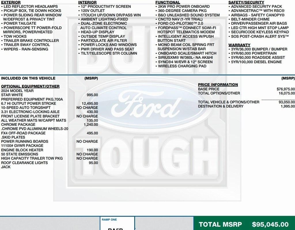 2024 Ford Super Duty F-250 SRW King Ranch 4WD Crew Cab 6.75' Box