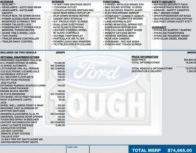 2020 Ford Super Duty F-350 SRW LARIAT 4WD Crew Cab 6.75' Box