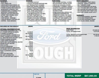 2022 Ford Super Duty F-350 SRW Platinum 4WD Crew Cab 6.75' Box