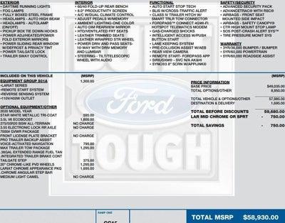 2020 Ford F-150 LARIAT 4WD SuperCrew 5.5' Box