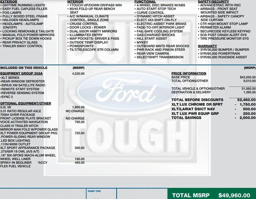 2018 Ford F-150 XLT 4WD SuperCrew 5.5' Box