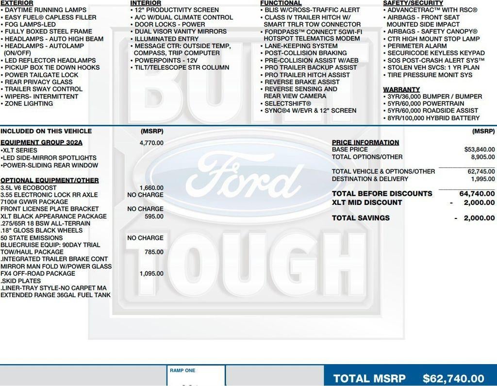 2024 Ford F-150 XLT 4WD SuperCrew 5.5' Box