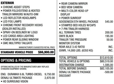 2020 GMC Sierra 3500HD Crew Cab Long Box 4-Wheel Drive Denali