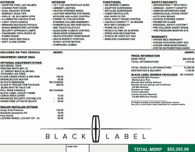 2023 Lincoln Aviator Black Label Grand Touring AWD