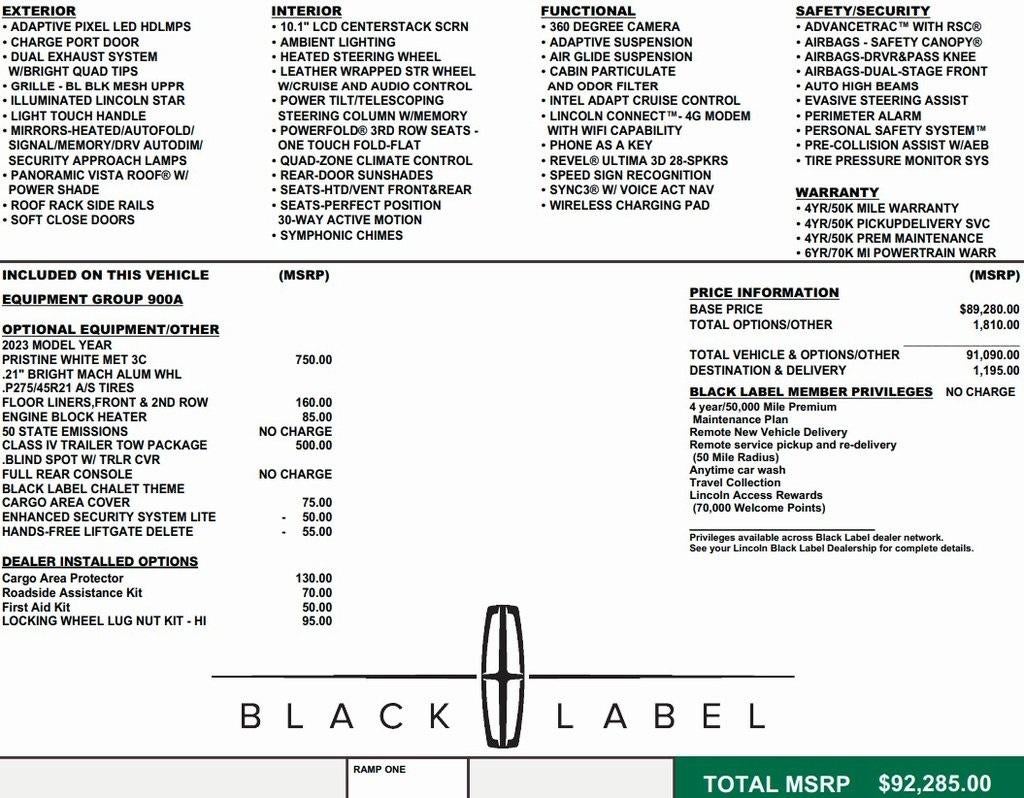 2023 Lincoln Aviator Black Label Grand Touring AWD