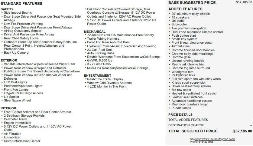 2019 Toyota 4Runner Limited 4WD (Natl)