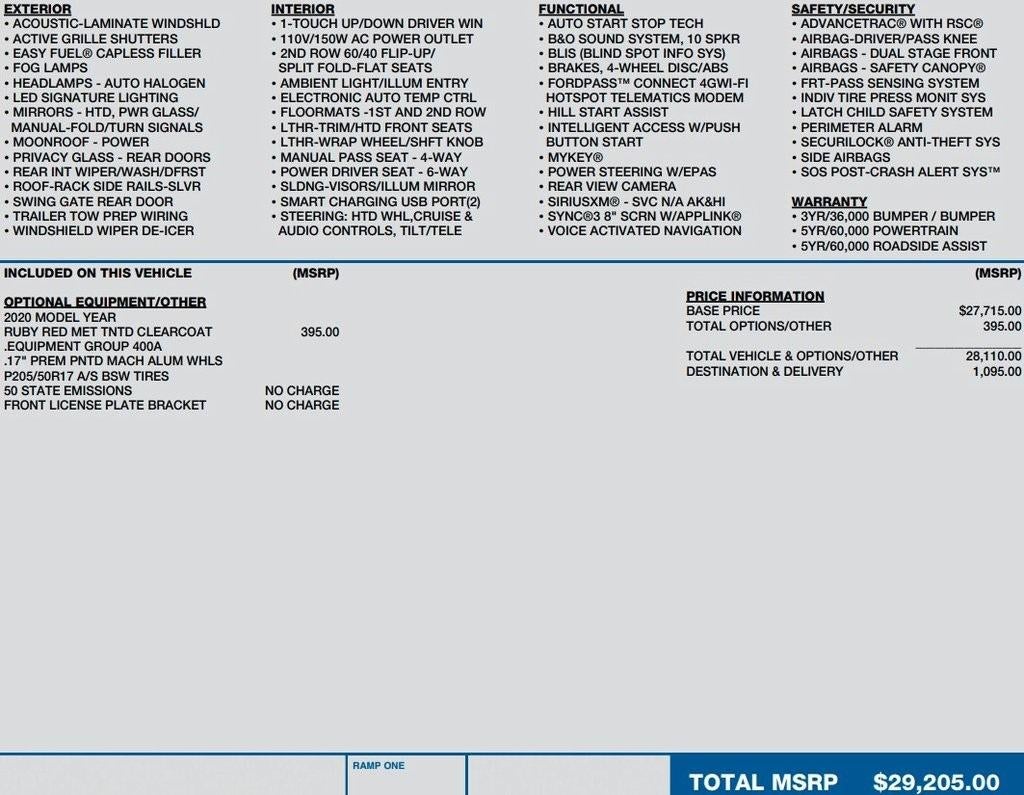 2020 Ford EcoSport Titanium 4WD