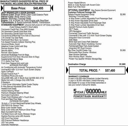 2026 Jeep Wrangler WRANGLER 4-DOOR SAHARA