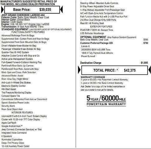 2025 Jeep Grand Cherokee GRAND CHEROKEE LAREDO X 4X4