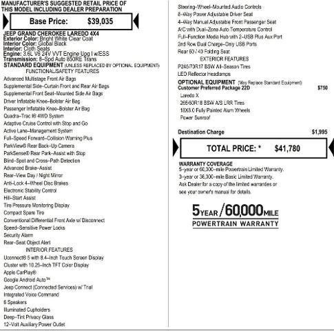 2025 Jeep Grand Cherokee GRAND CHEROKEE LAREDO X 4X4