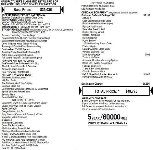 2025 Jeep Grand Cherokee GRAND CHEROKEE ALTITUDE X 4X4