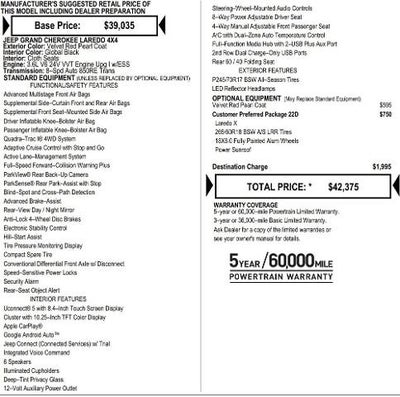 2025 Jeep Grand Cherokee GRAND CHEROKEE LAREDO X 4X4