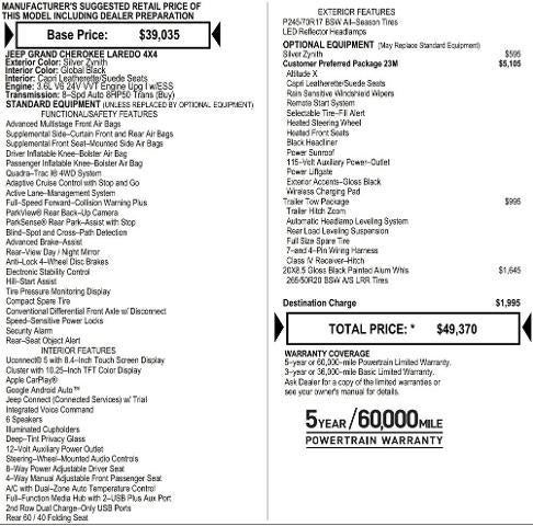 2025 Jeep Grand Cherokee GRAND CHEROKEE ALTITUDE X 4X4