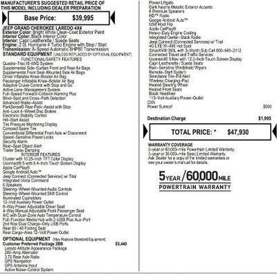 2026 Jeep Grand Cherokee GRAND CHEROKEE LAREDO ALTITUDE 4X4