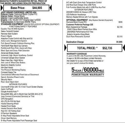 2025 Jeep Grand Cherokee GRAND CHEROKEE LIMITED 4X4