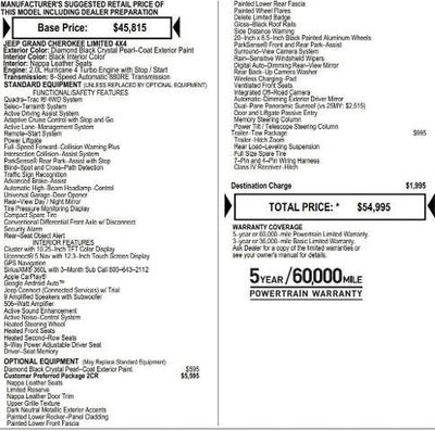 2026 Jeep Grand Cherokee GRAND CHEROKEE LIMITED RESERVE 4X4