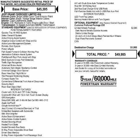 2026 Jeep Grand Cherokee GRAND CHEROKEE LIMITED 4X4