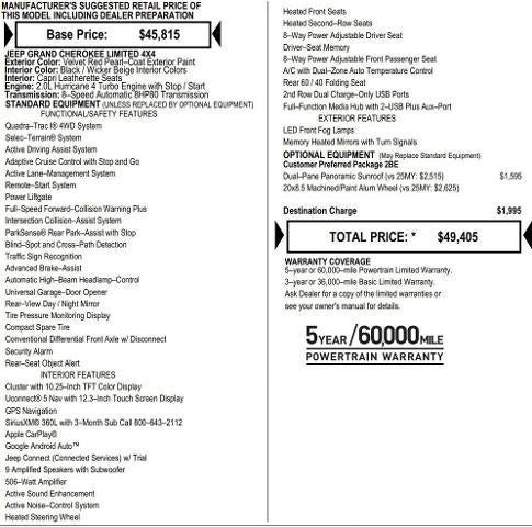 2026 Jeep Grand Cherokee GRAND CHEROKEE LIMITED 4X4