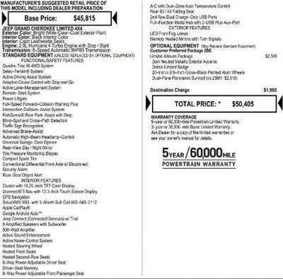 2026 Jeep Grand Cherokee GRAND CHEROKEE LIMITED 4X4