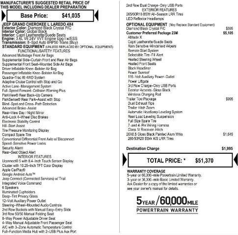 2025 Jeep Grand Cherokee GRAND CHEROKEE L ALTITUDE X 4X4