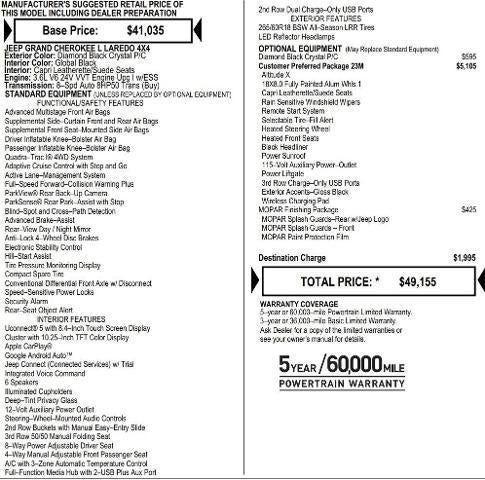 2025 Jeep Grand Cherokee GRAND CHEROKEE L ALTITUDE X 4X4