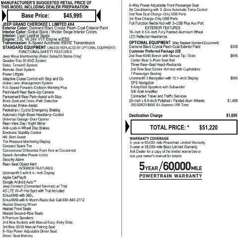 2021 Jeep Grand Cherokee L Limited 4x4