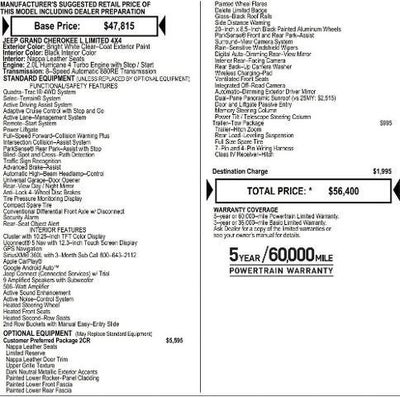 2026 Jeep Grand Cherokee GRAND CHEROKEE L LIMITED RESERVE 4X4