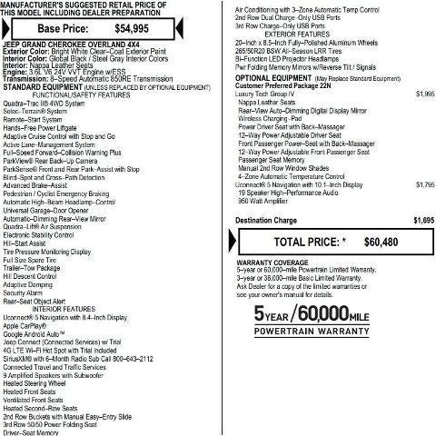 2021 Jeep Grand Cherokee L Overland 4x4