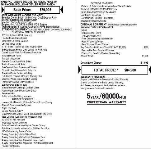 2026 Jeep Wrangler WRANGLER 4-DOOR MOAB 392