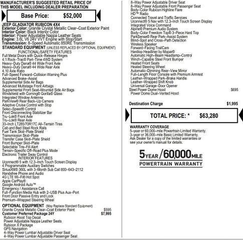 2026 Jeep Gladiator GLADIATOR RUBICON X 4X4