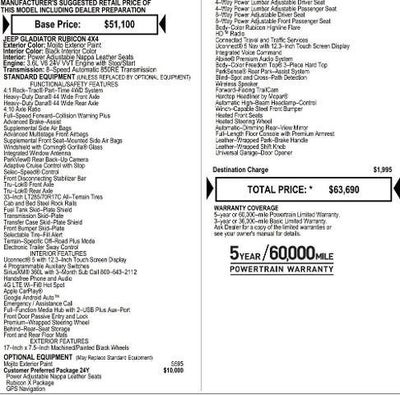 2025 Jeep Gladiator GLADIATOR RUBICON X 4X4