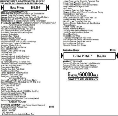 2026 Jeep Gladiator GLADIATOR MOJAVE X 4X4