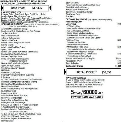 2018 RAM 1500 Rebel 4x4 Crew Cab 5'7" Box