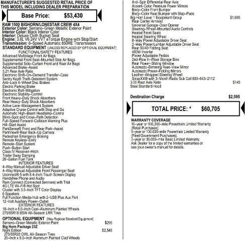 2026 RAM Ram 1500 RAM 1500 BIG HORN CREW CAB 4X4 5'7' BOX
