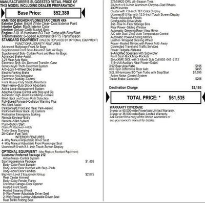 2026 RAM Ram 1500 RAM 1500 BIG HORN CREW CAB 4X4 5'7' BOX