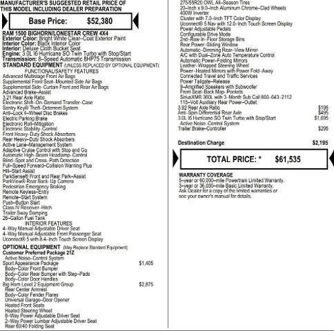 2026 RAM Ram 1500 RAM 1500 BIG HORN CREW CAB 4X4 5'7' BOX