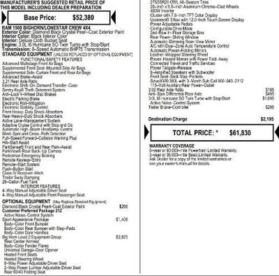 2026 RAM Ram 1500 RAM 1500 BIG HORN CREW CAB 4X4 5'7' BOX