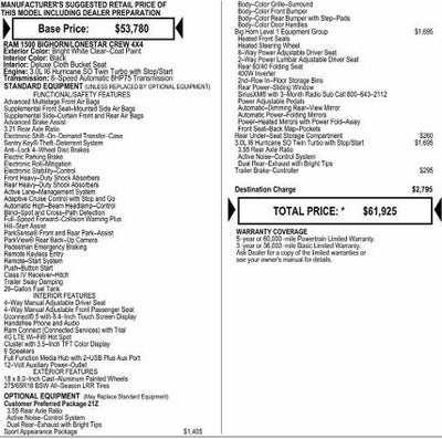 2027 RAM 1500 RAM 1500 BIG HORN CREW CAB 4X4 5'7' BOX