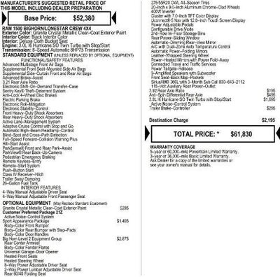 2026 RAM Ram 1500 RAM 1500 BIG HORN CREW CAB 4X4 5'7' BOX