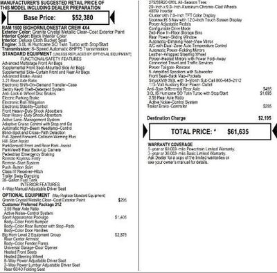 2026 RAM Ram 1500 RAM 1500 BIG HORN CREW CAB 4X4 5'7' BOX