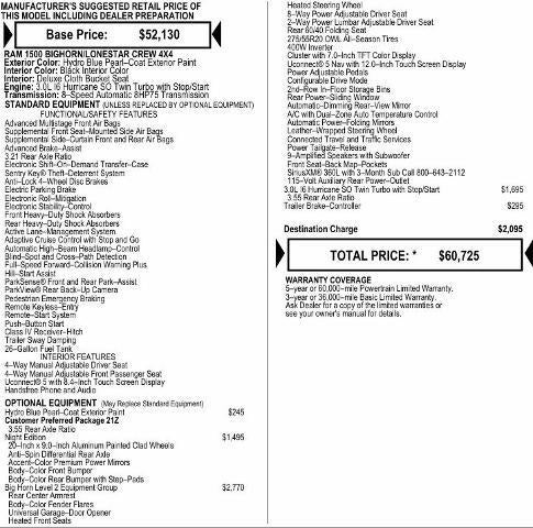 2026 RAM Ram 1500 RAM 1500 BIG HORN CREW CAB 4X4 5'7' BOX