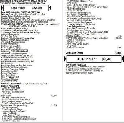 2026 RAM Ram 1500 RAM 1500 BIG HORN CREW CAB 4X4 5'7' BOX