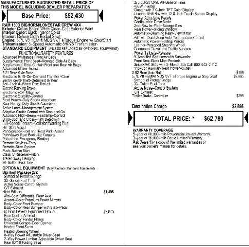 2026 RAM Ram 1500 RAM 1500 BIG HORN CREW CAB 4X4 5'7' BOX