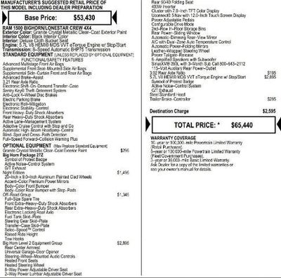 2026 RAM Ram 1500 RAM 1500 BIG HORN CREW CAB 4X4 5'7' BOX