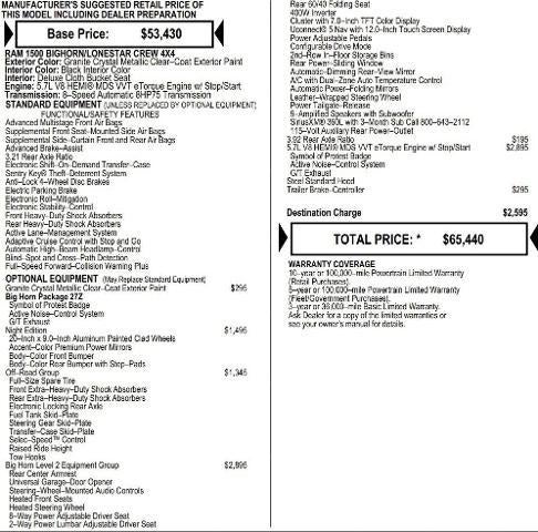 2026 RAM Ram 1500 RAM 1500 BIG HORN CREW CAB 4X4 5'7' BOX